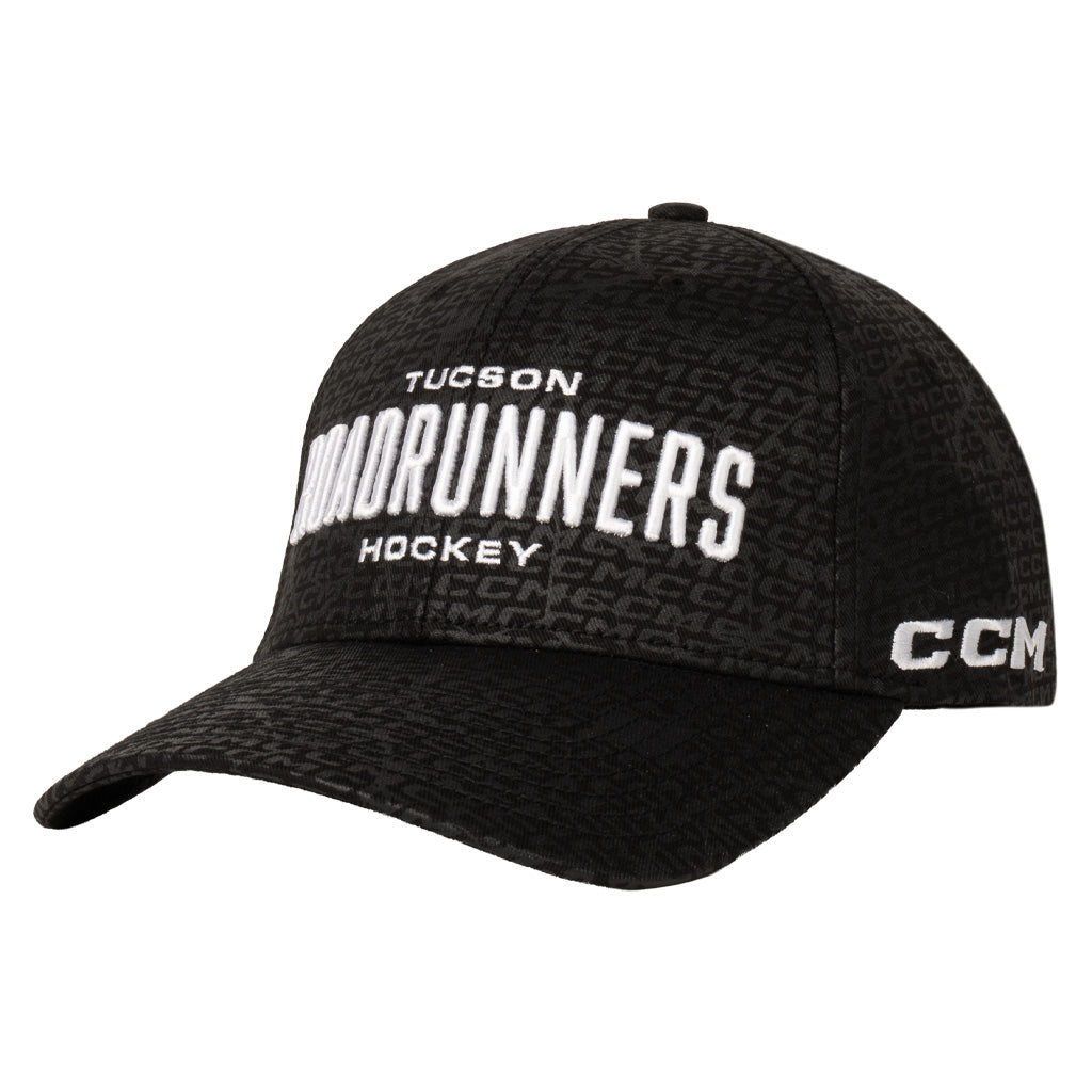Tucson Roadrunners CCM Script Structured Adjustable Hat - Black