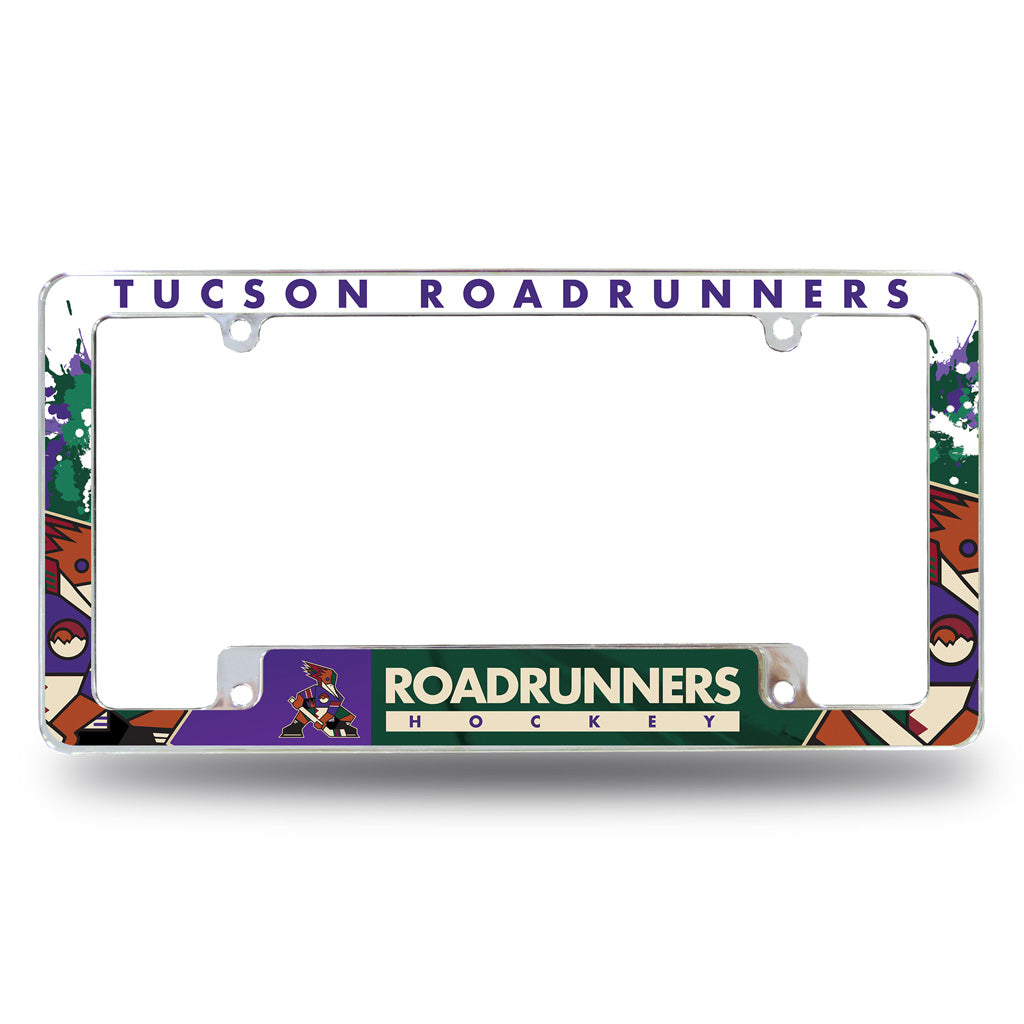 Tucson Roadrunners Rico Kachina All-Over Chrome License Plate Frame