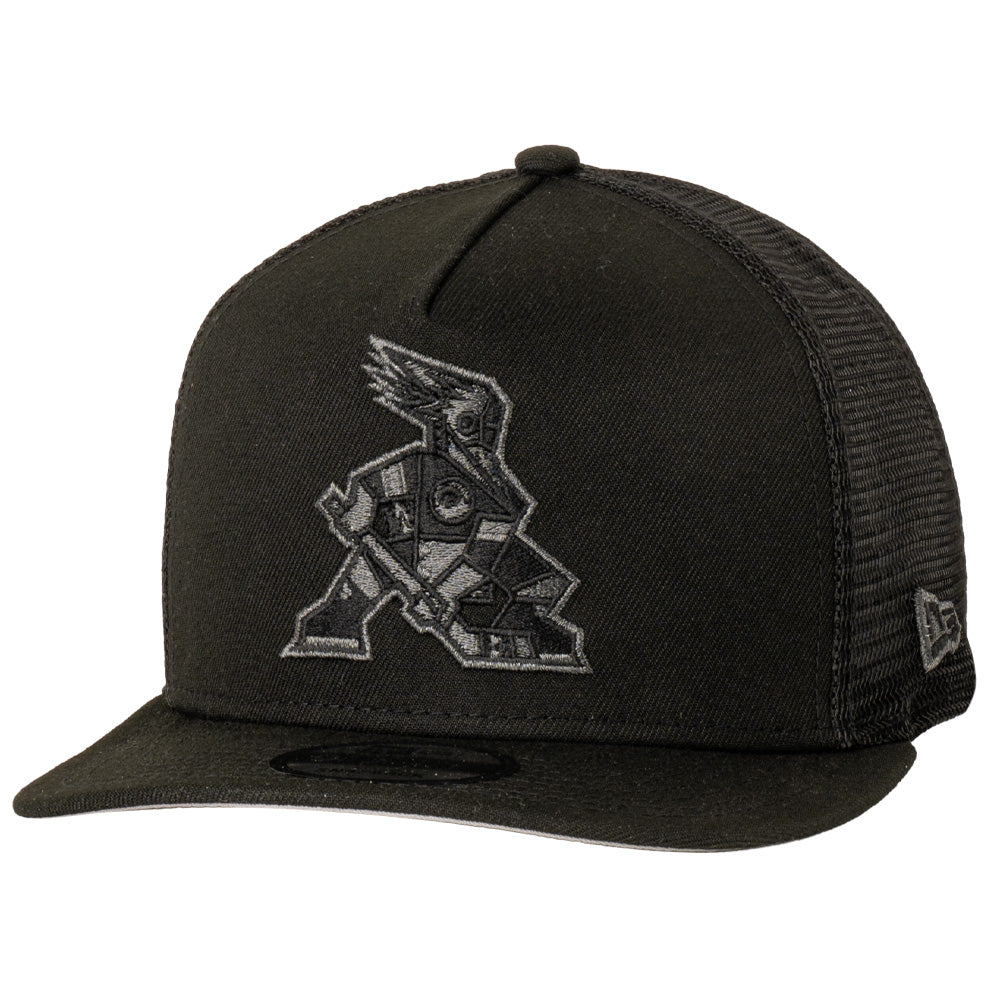 Tucson Roadrunners New Era Kachina Black Pearl A-Frame 9FIFTY Trucker Snapback Hat