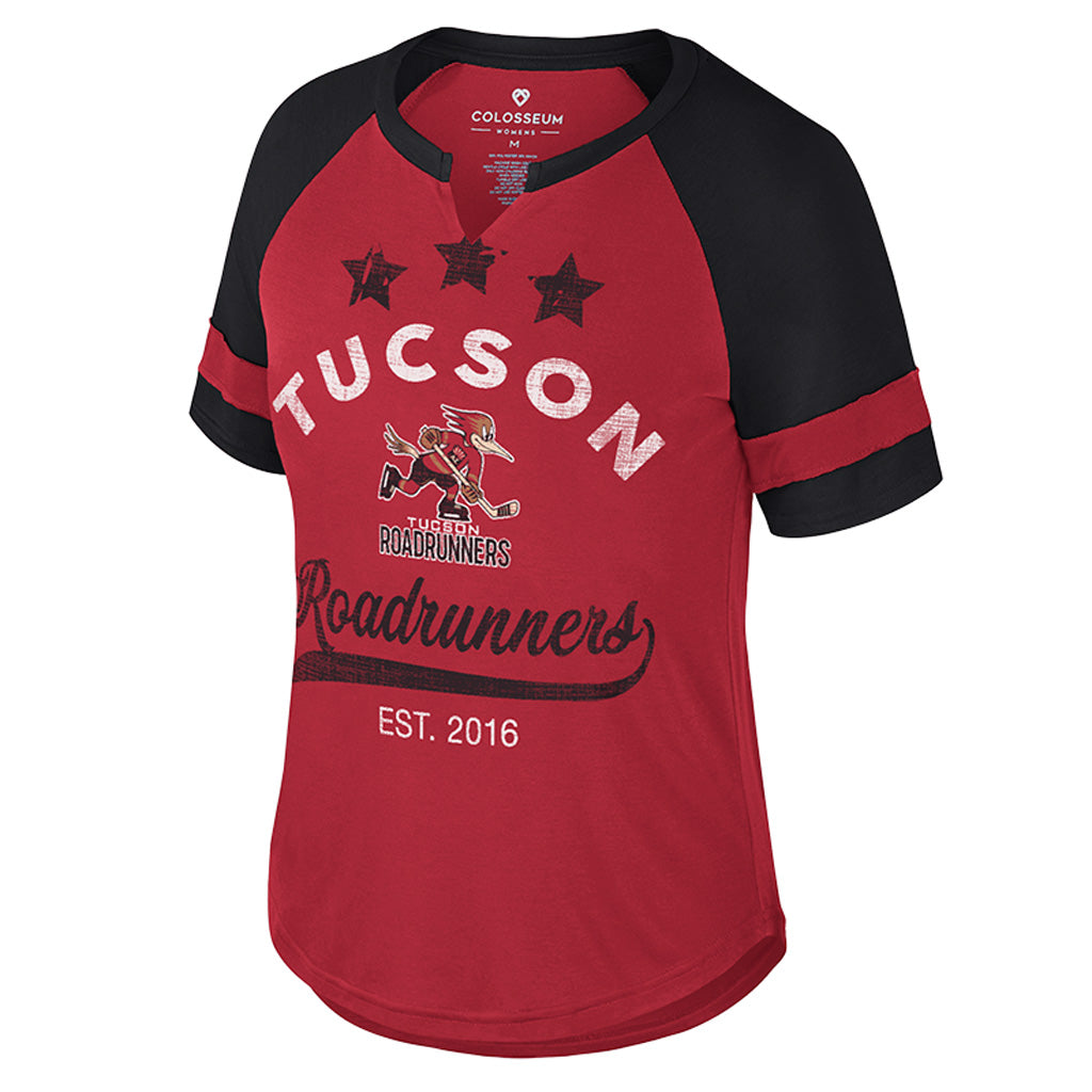 Tucson Roadrunners Women&#39;s Colosseum Crown of Fire V Notch T-Shirt