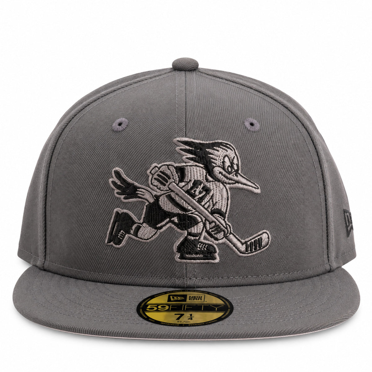 AHL Tucson Roadrunner New Era Gray & Black Primary 59FIFTY Fitted Hat- Graphite