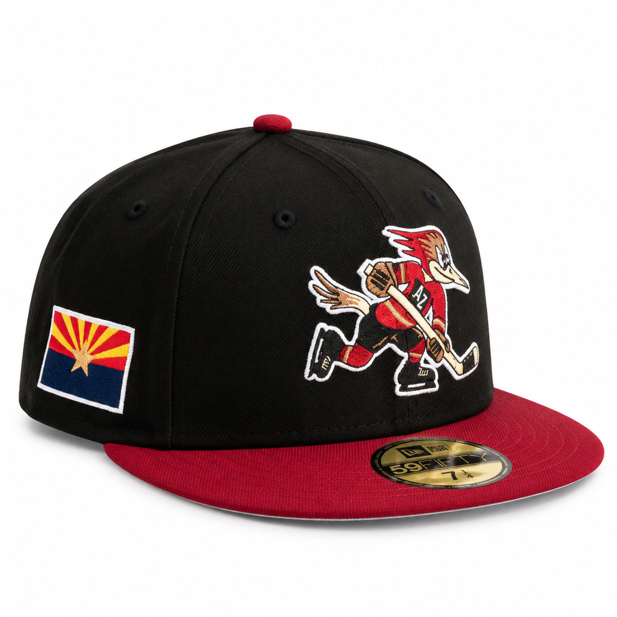 AHL Tucson Roadrunner New Era Two-Tone Primary 59FIFTY Fitted Hat- Black