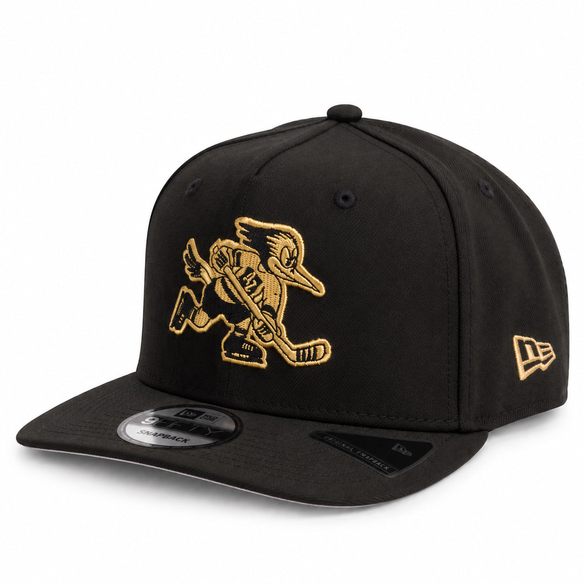 AHL Tucson Roadrunner New Era Black & Gold 9FIFTY A-Frame Snapback Hat- Black