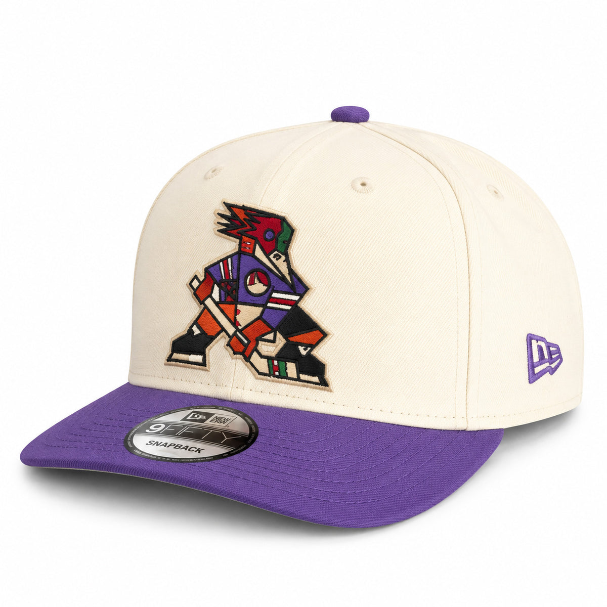 AHL Tucson Roadrunner New Era Two-Tone Kachina 9FORTY A-Frame Snapback Hat- Cream
