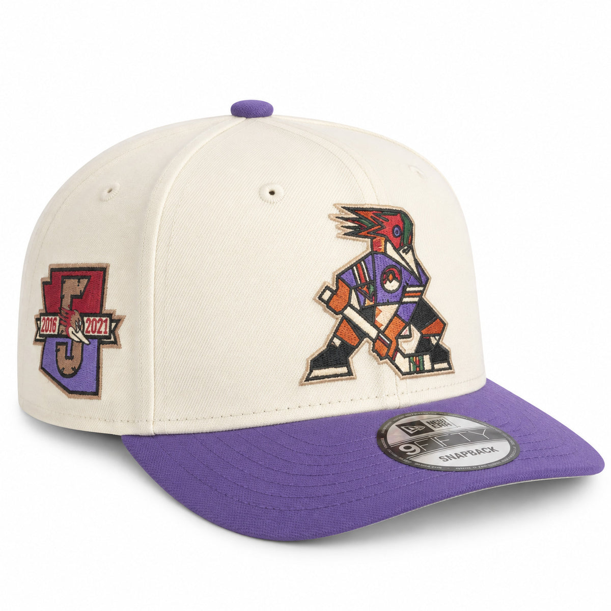AHL Tucson Roadrunner New Era Two-Tone Kachina 9FORTY A-Frame Snapback Hat- Cream