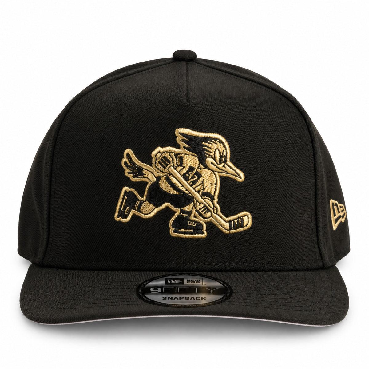AHL Tucson Roadrunner New Era Black & Gold 9FIFTY A-Frame Snapback Hat- Black