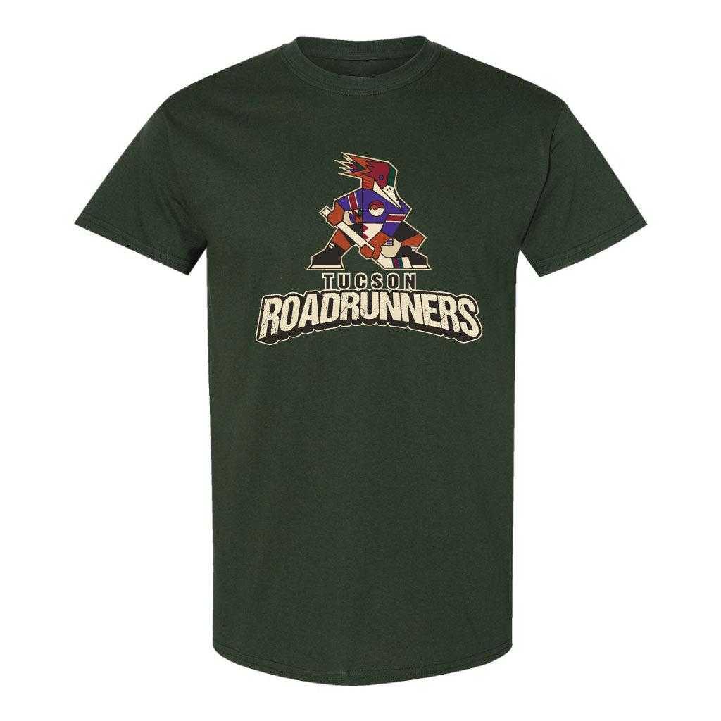 Tucson Roadrunners The Duck Company 2025 Logo Stacked T-Shirt - Green