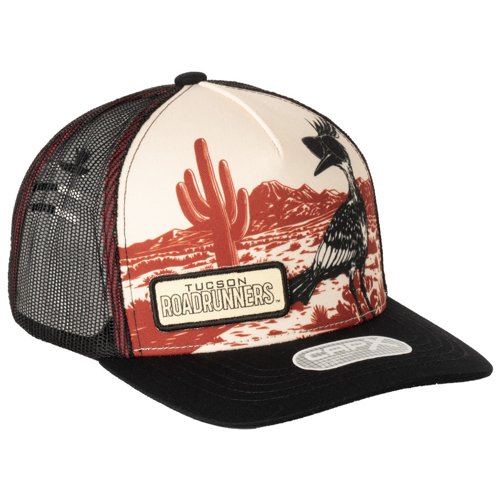 Tucson Roadrunners CapX Desert Sepia X8 A-Frame Snapback Trucker Hat