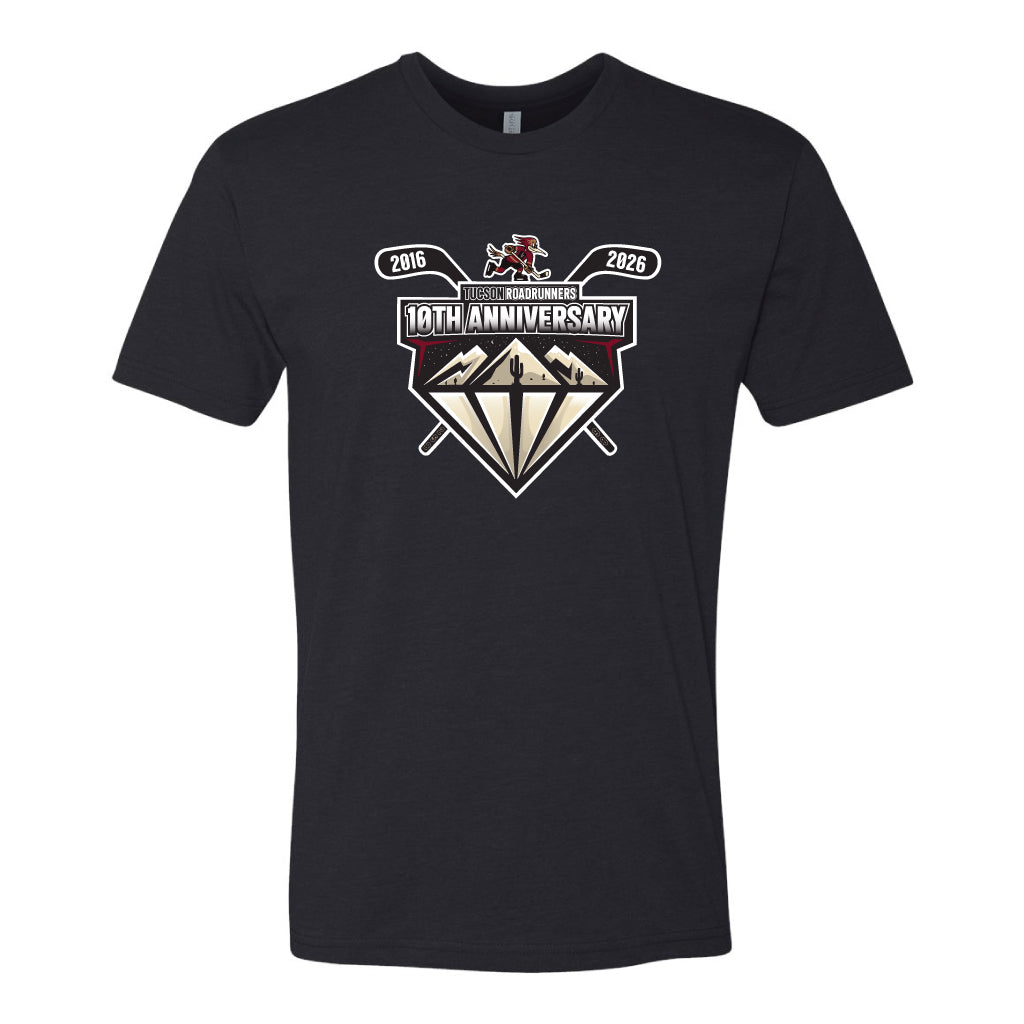 Tucson Roadrunners 2025 10th Anniversary T-Shirt - Black