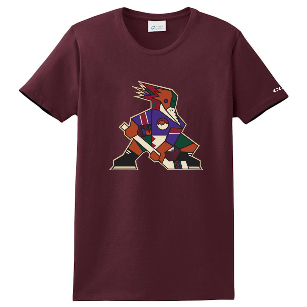 Tucson Roadrunners Women's CCM Kachina Logo T-Shirt - Maroon